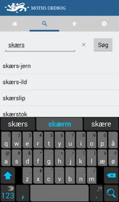 Moths Ordbog android App screenshot 2